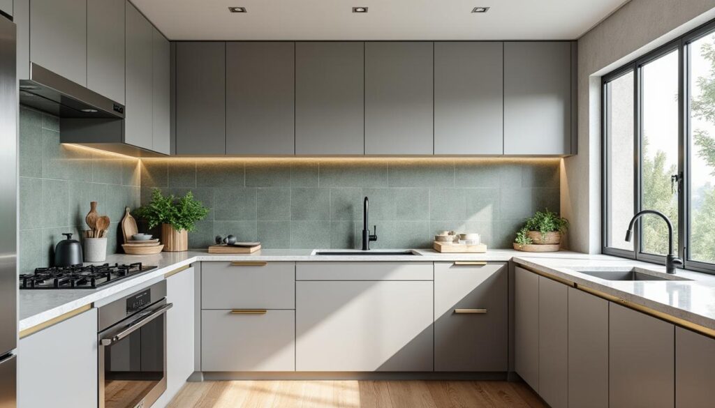 découvrez quelles teintes associer au gris clair pour une cuisine moderne et élégante en 2026, alliant style et harmonie des couleurs.