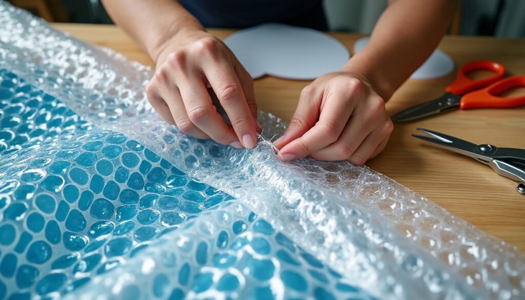 apprenez à réparer votre bâche à bulle vous-même grâce à notre guide simple et efficace pour coudre et prolonger la durée de vie de votre couverture de piscine.