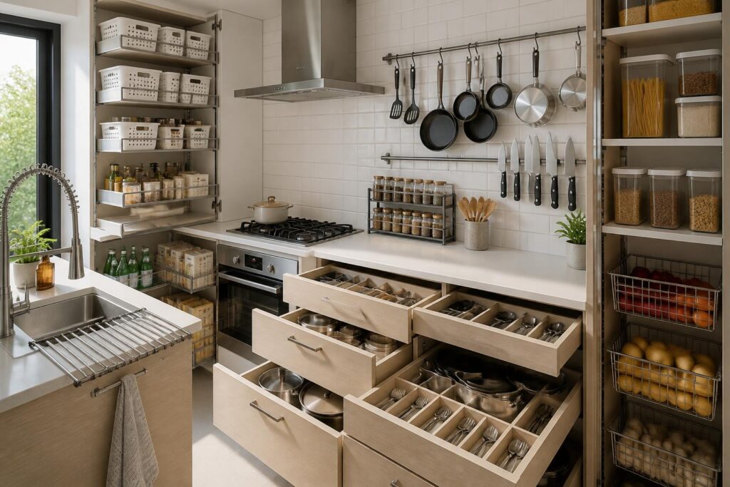 découvrez des astuces ingénieuses pour optimiser le rangement de votre cuisine, gagner de la place et rendre votre espace de cuisine plus fonctionnel et agréable au quotidien.