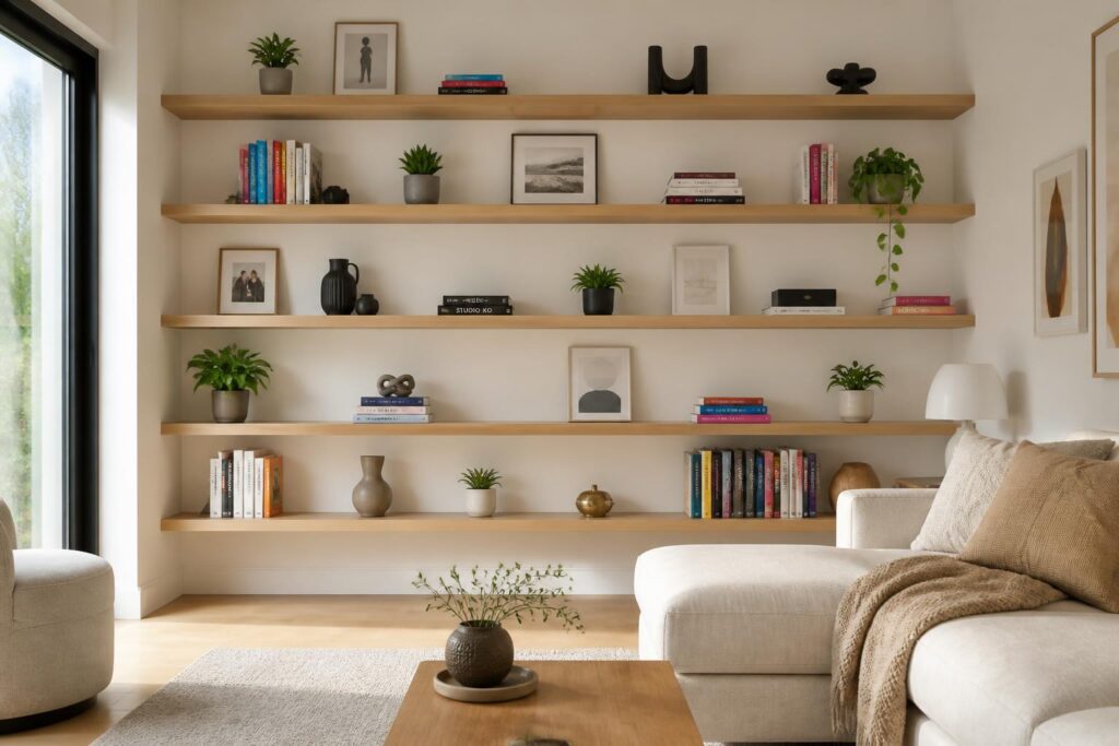 découvrez notre guide pratique pour installer vos étagères de salon et sublimer votre mur avec style et fonctionnalité. astuces, conseils et idées déco pour un intérieur élégant.