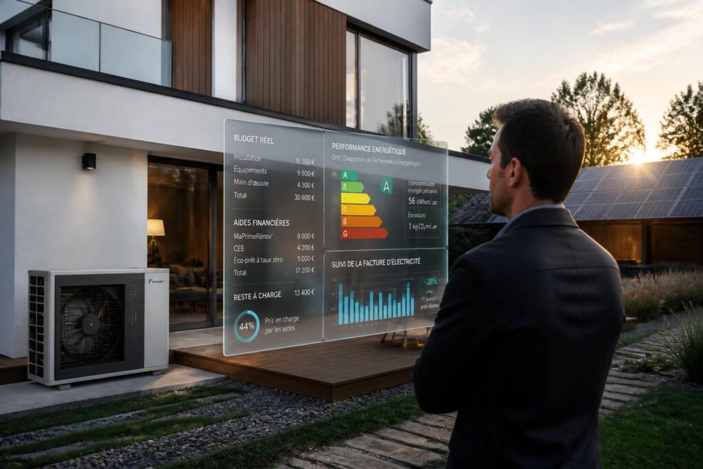 découvrez le coût réel d'une pompe à chaleur pour une maison de 150m², les aides financières disponibles et son impact sur votre facture énergétique.