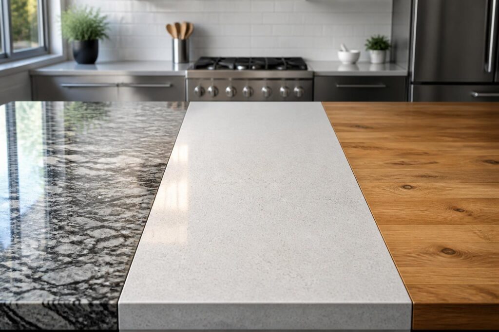 découvrez quel plan de travail choisir pour votre cuisine parmi le granit, le quartz ou le bois, en fonction de vos besoins, de votre style et de votre budget.