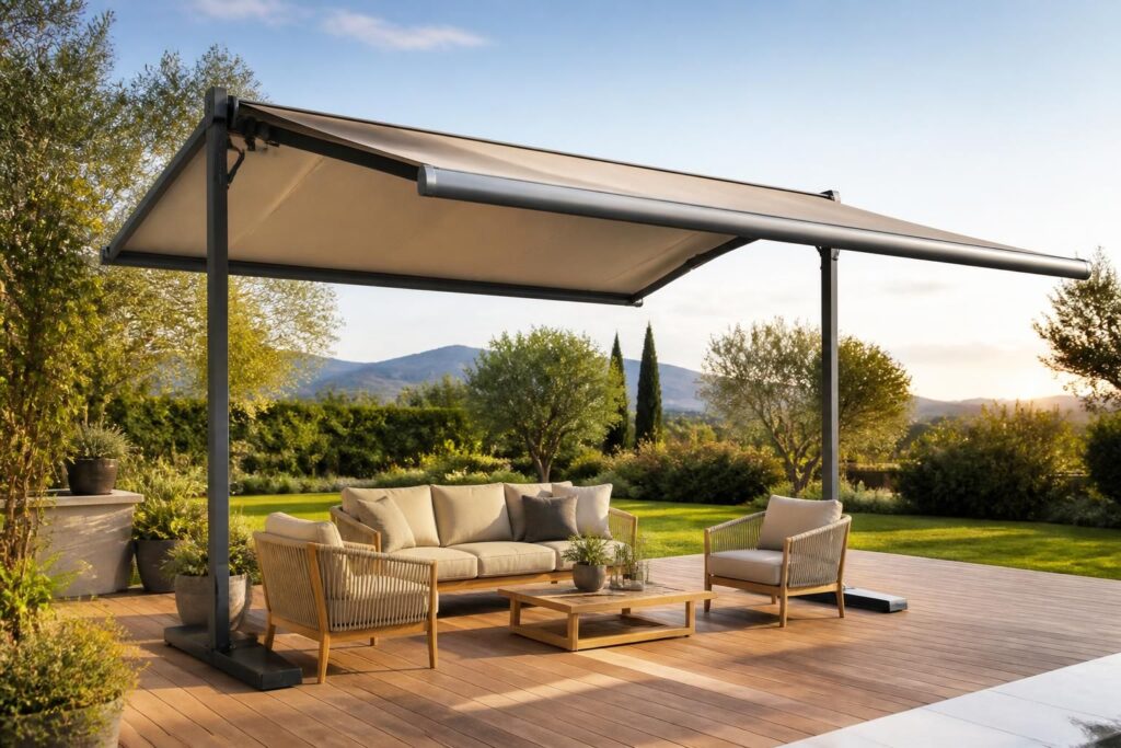 découvrez le store banne autoportant, la solution parfaite pour profiter de votre extérieur sans installation murale. facile à déplacer et installer, il allie confort et praticité pour protéger efficacement du soleil.