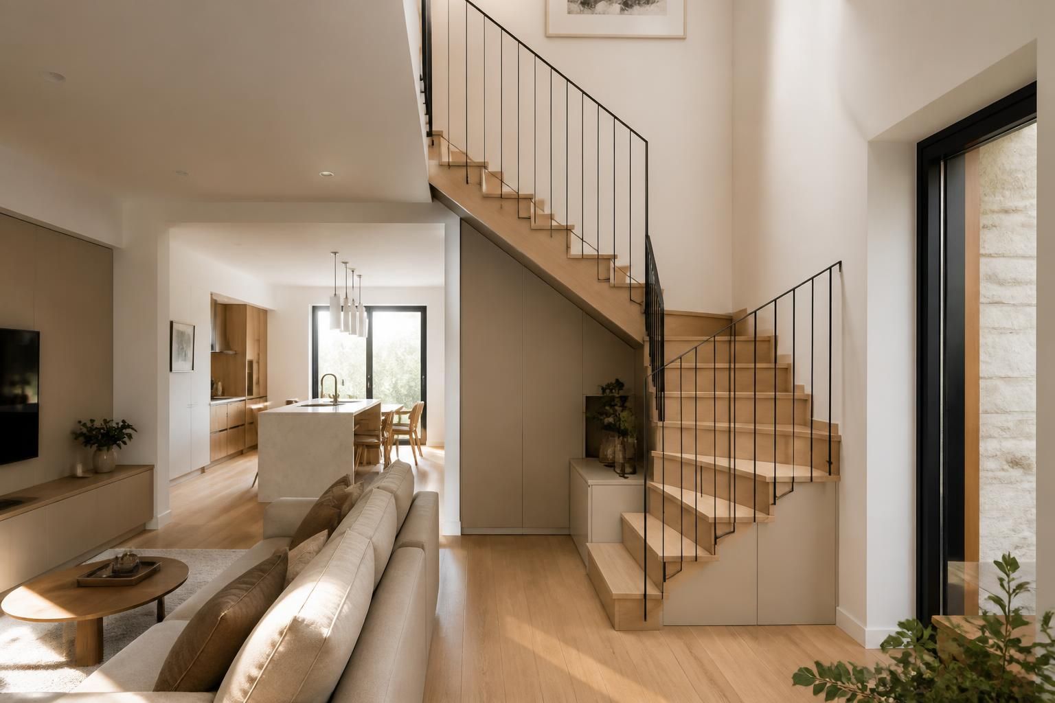 Intégrer un escalier central dans le salon sans perturber le flux de circulation 2 découvrez comment intégrer un escalier central dans votre salon tout en préservant un flux de circulation fluide et harmonieux, pour un espace à la fois design et fonctionnel.