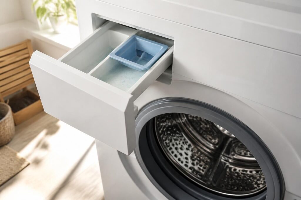 découvrez notre guide pratique pour apprendre où verser l'adoucissant dans votre machine à laver sans faire d'erreur, et assurez une lessive impeccable à chaque utilisation.